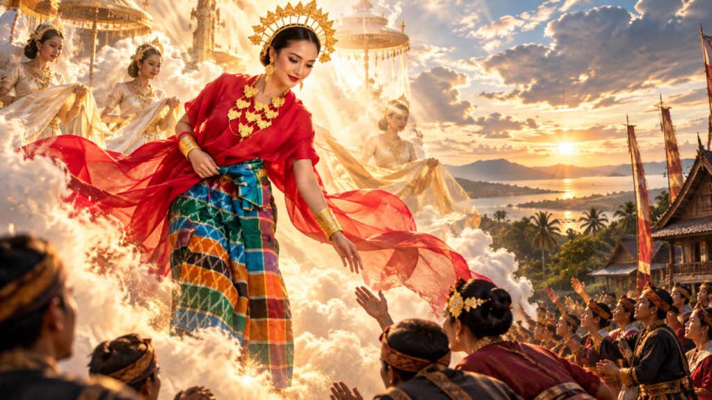 Ilustrasi Tumanurung Bainea Raja Pertama gowa